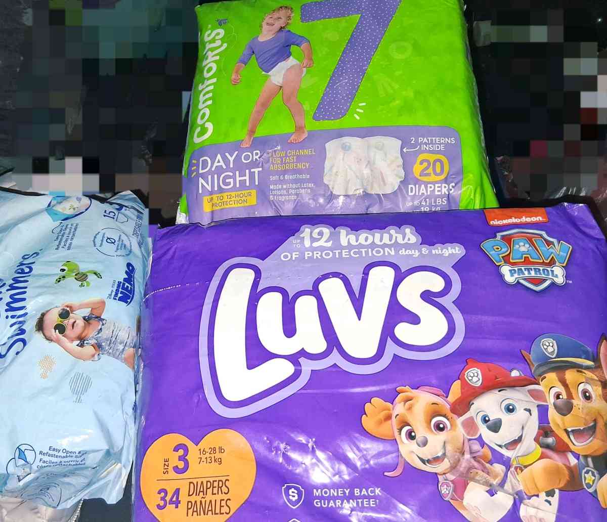 diapers size 3s and 7s