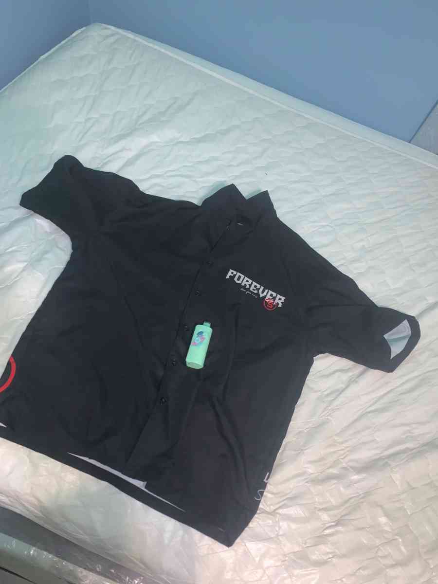 Forever designer button down graphic tee