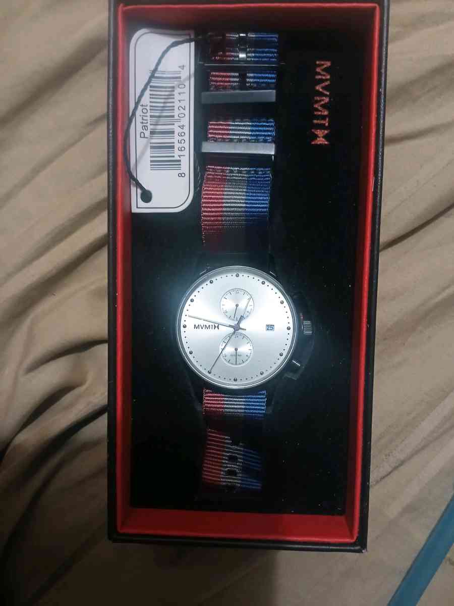 New mvmt patriot  watch with tags and box