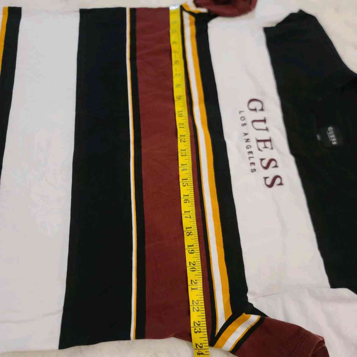 Guess Originals Tee TShirt Mens Large Embroidered Striped