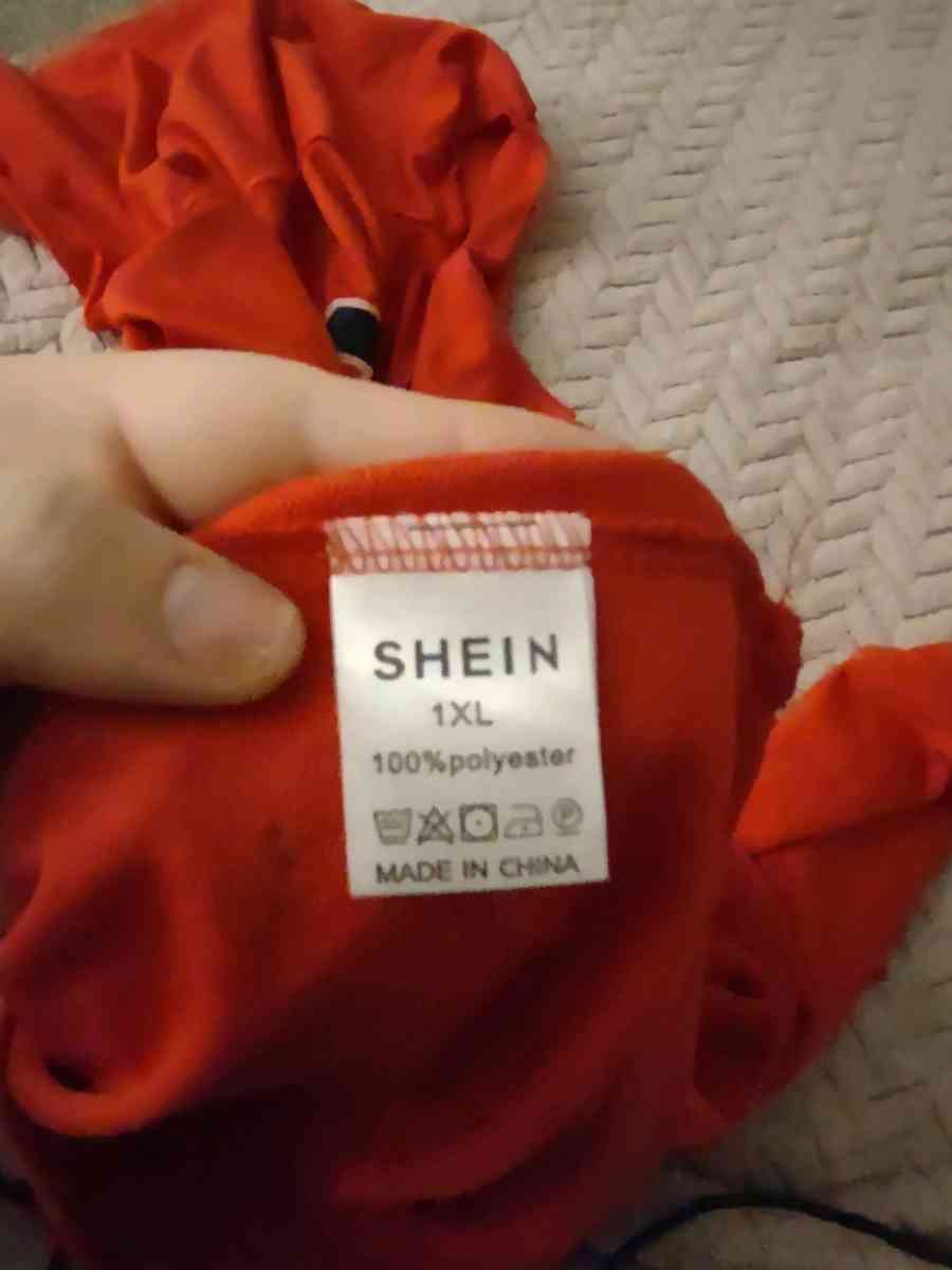 red off the shoulder sweater