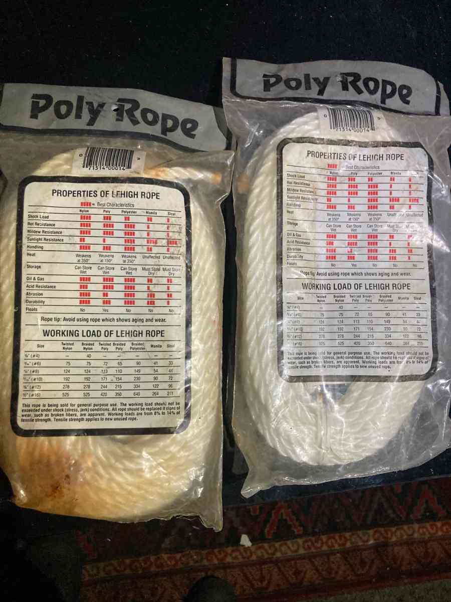 Lehigh 14 in x 50 ft Twisted Poly Rope