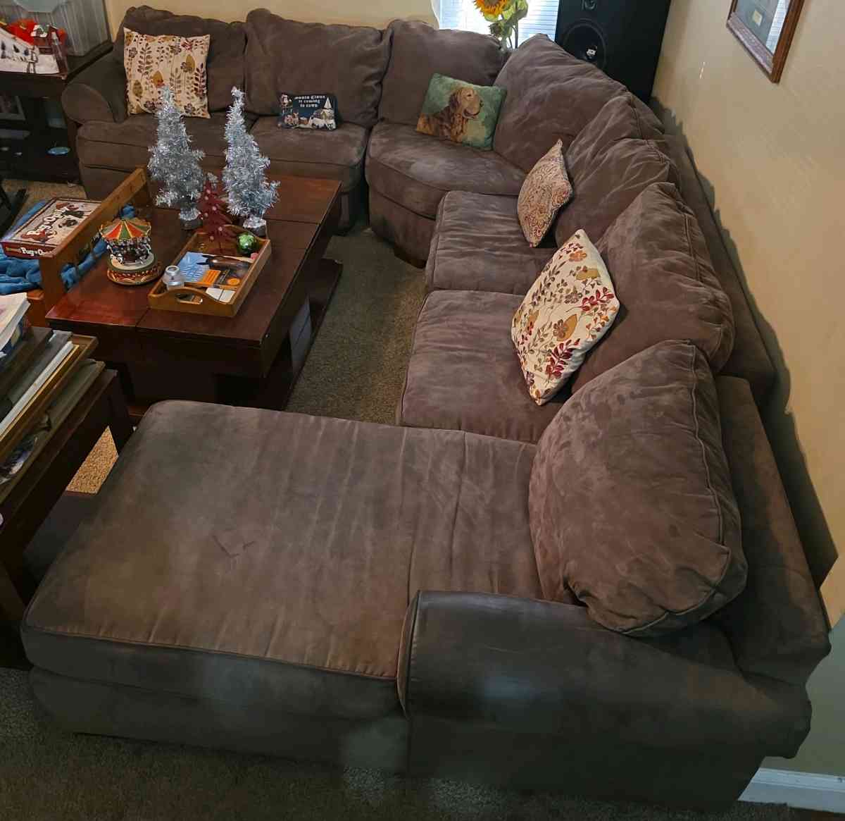REDUCED SECTIONAL SOFA COUCH MICROFIBER