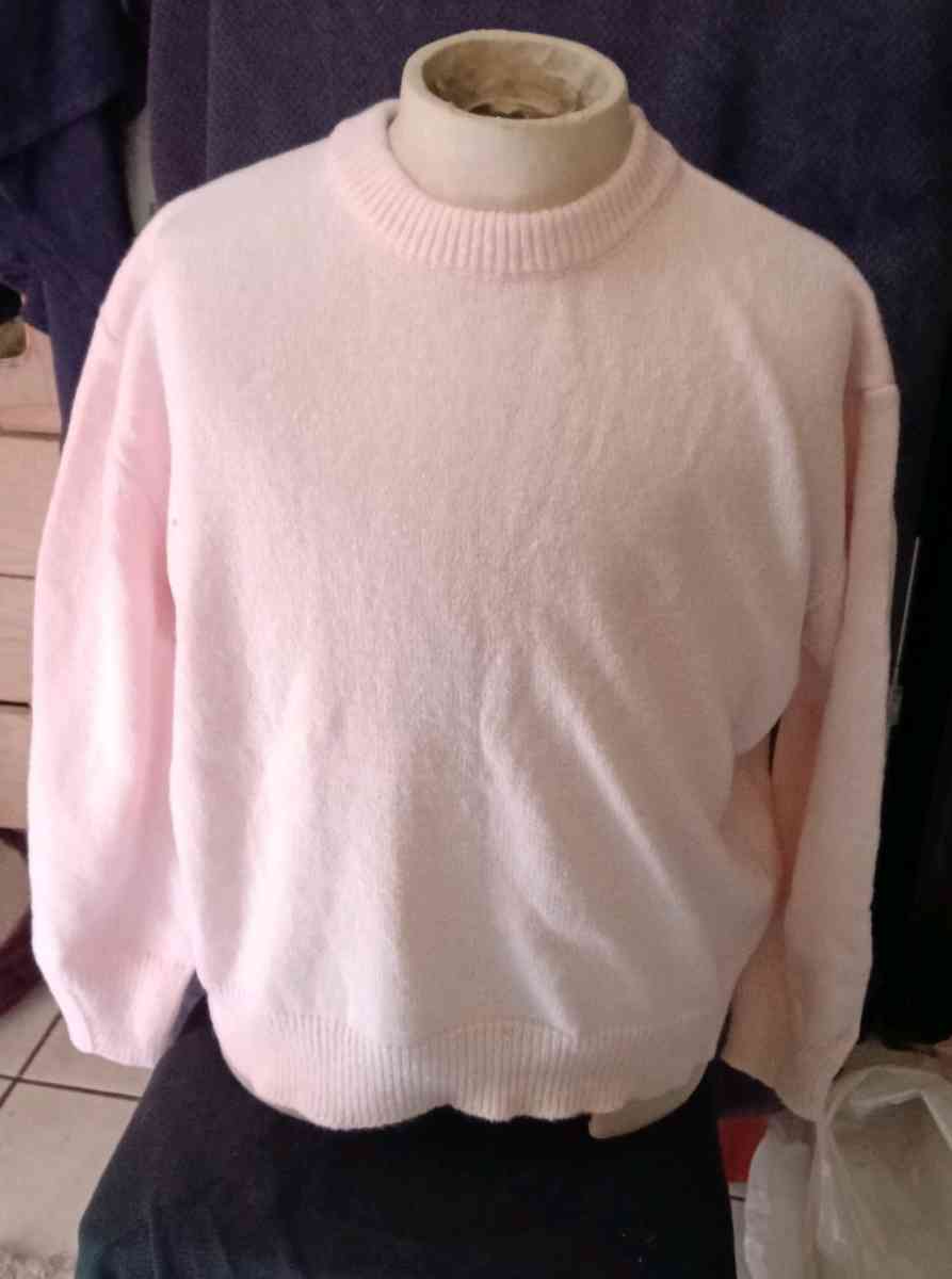 Pink Crystal Cuff Crewneck Sweater