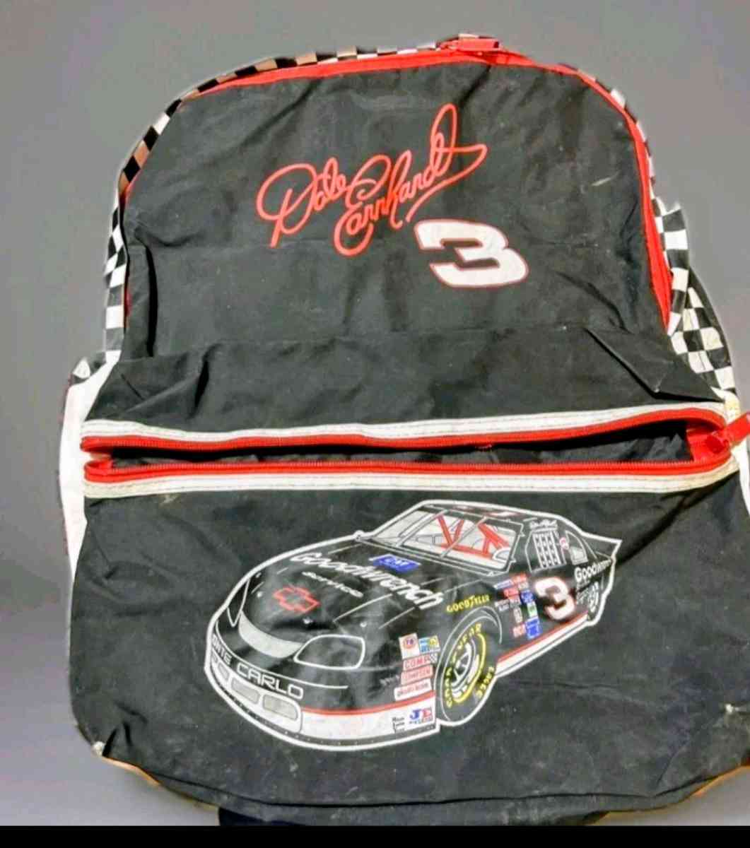Vintage ADS Sports NASCAR Dale Earnhardt 3 Backpack Bag New