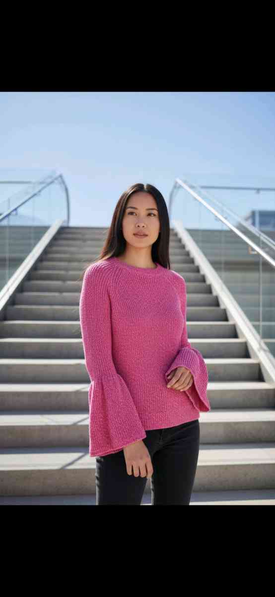 Knit Sweater G by Giuliana Bell Sleeve Pink Pullover