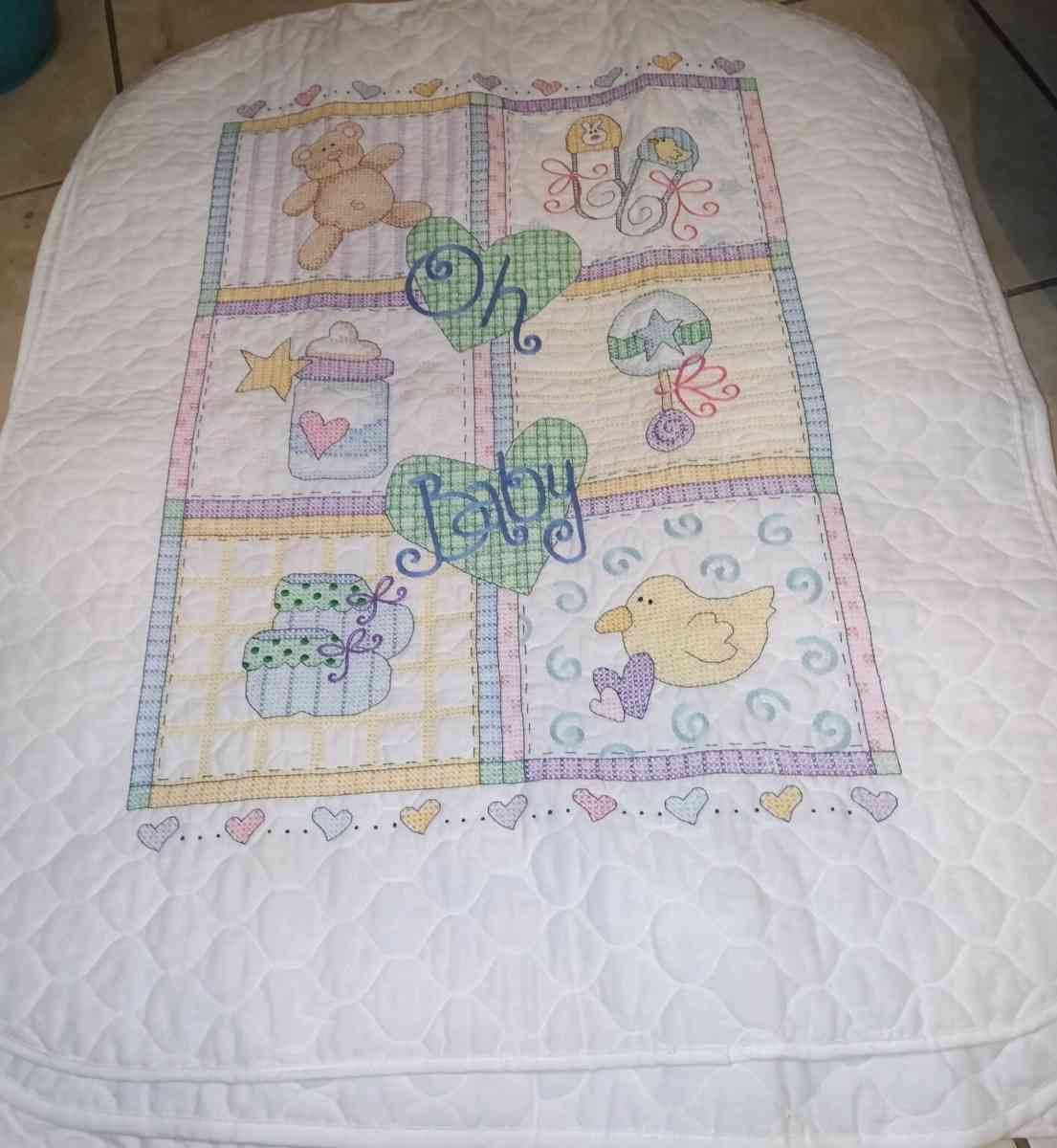 Baby Squares Quilt crossstitch blanket