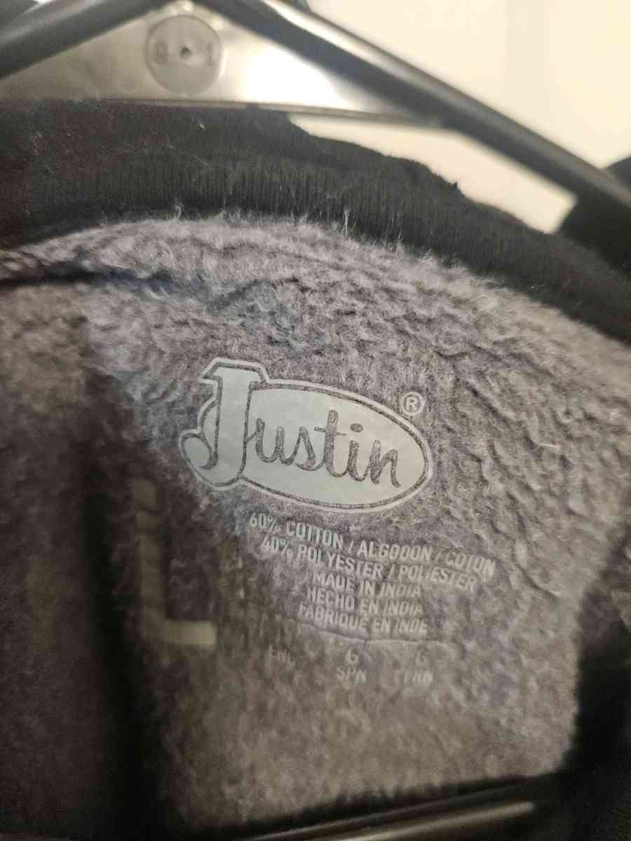 Justin Boots Mens Fleece Hoodie