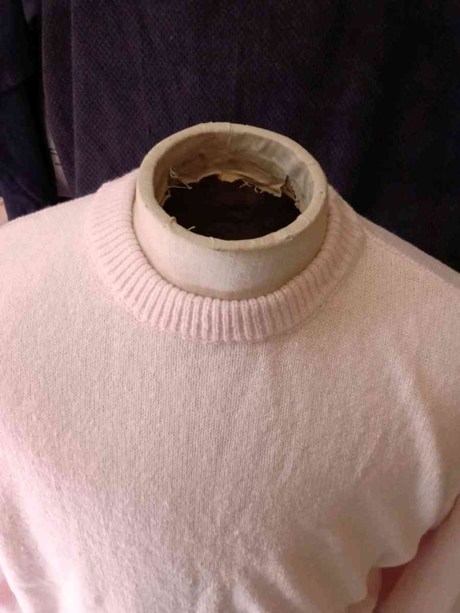 Pink Crystal Cuff Crewneck Sweater