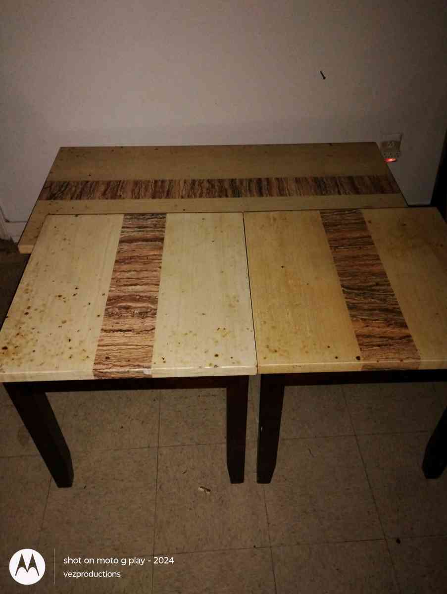 three piece living room table set