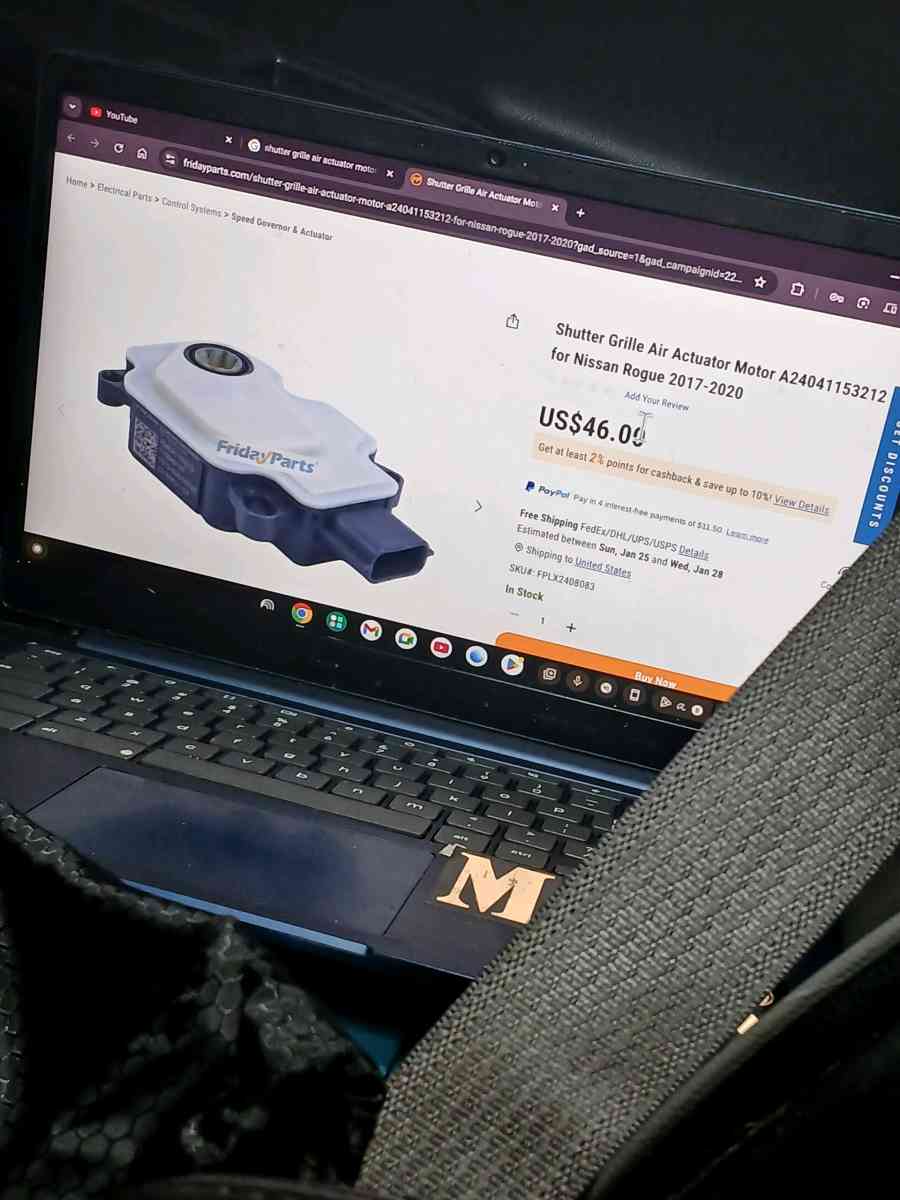 Shutter Grille Air Actuator Motor Nissan Rogue 2017 to 2020