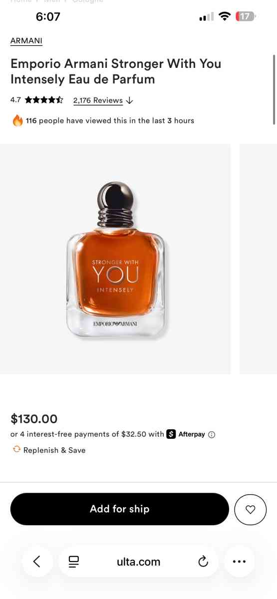 stronger with you intensely by gio Armani