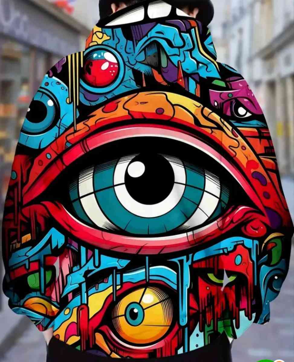 Colorful Graphic Eye Hoodie