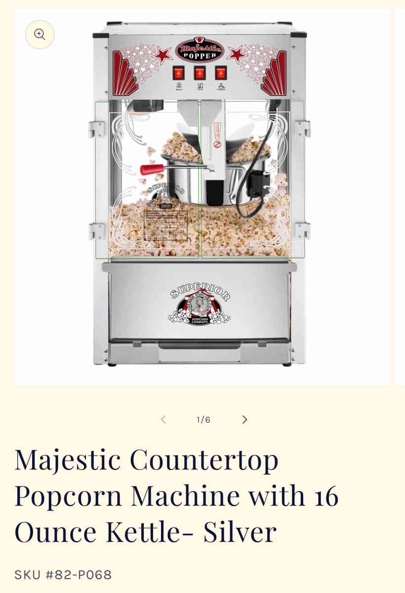 Majestic Popcorn Machine