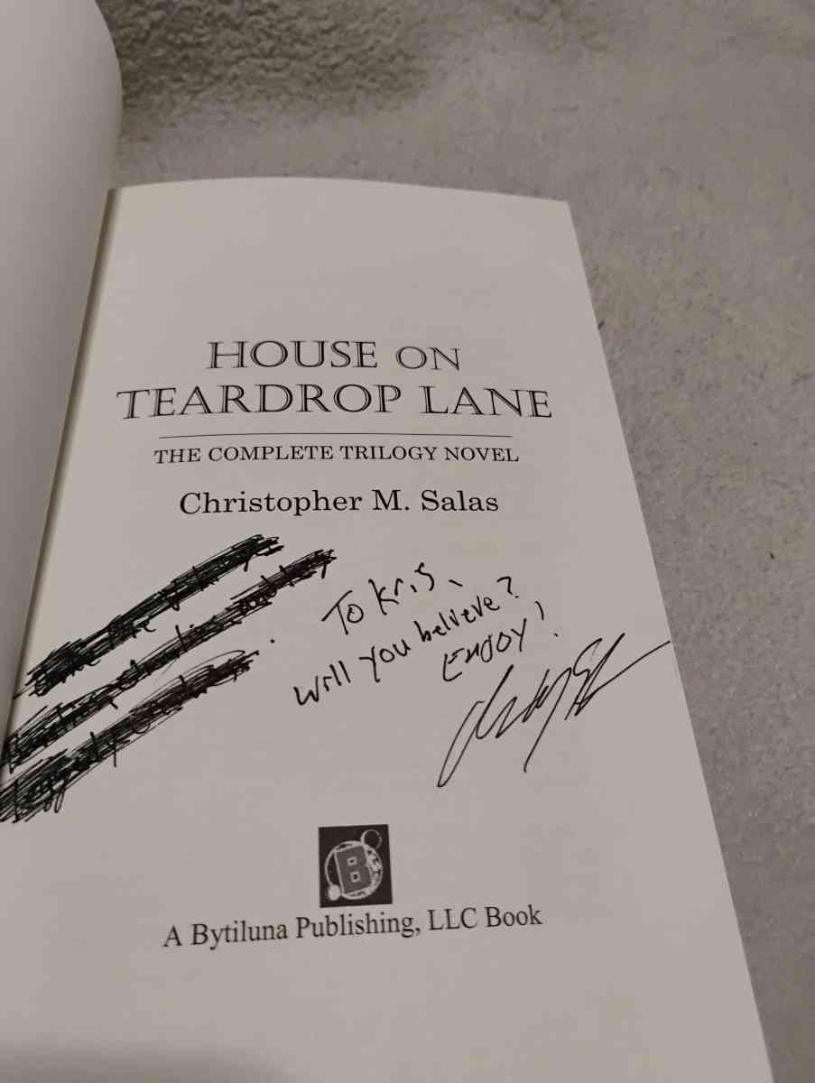 House of Teardrop Lane Signed by author