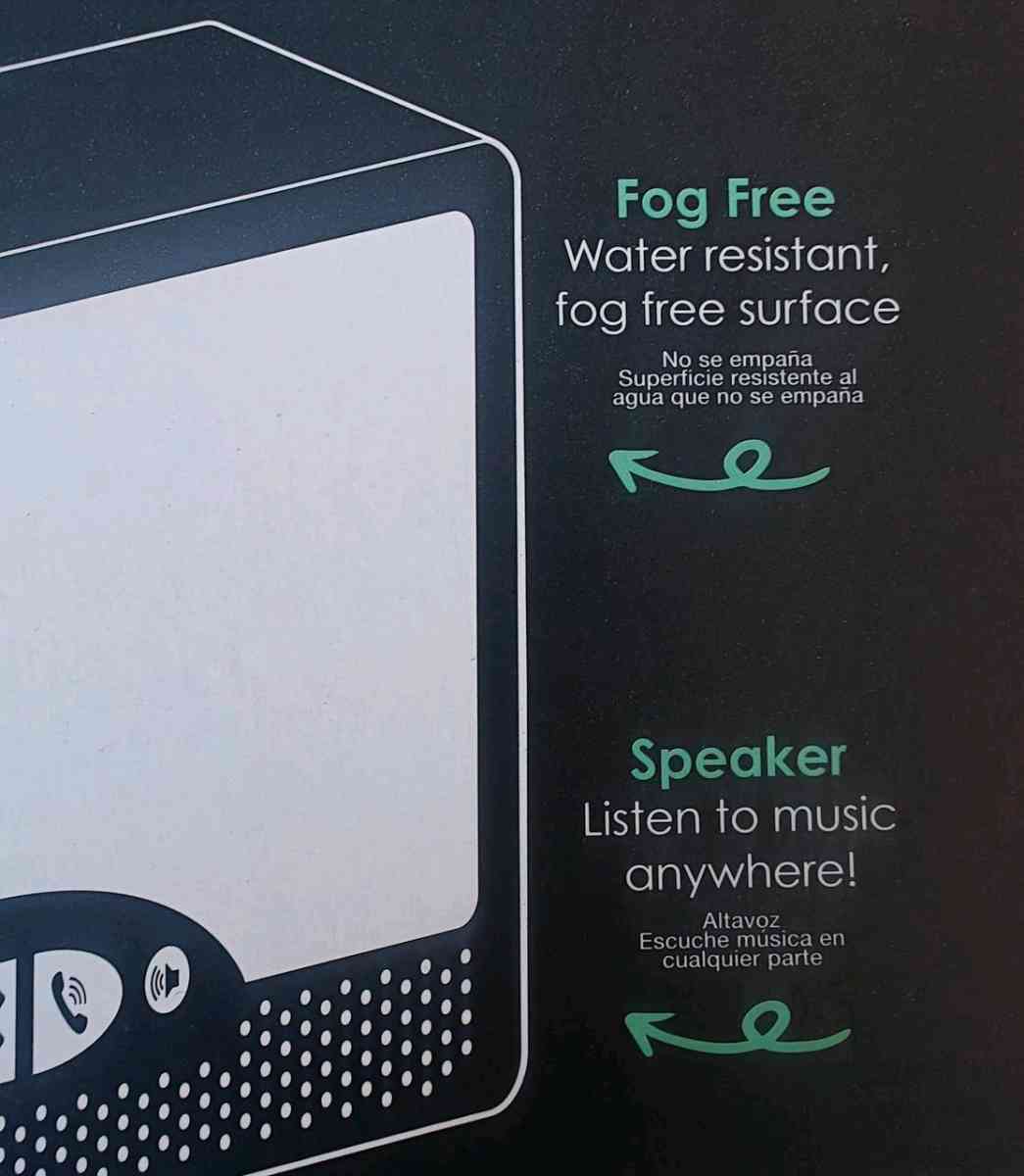 Bluetooth speaker Shower Mirror with Lights  Bluetooth Speak