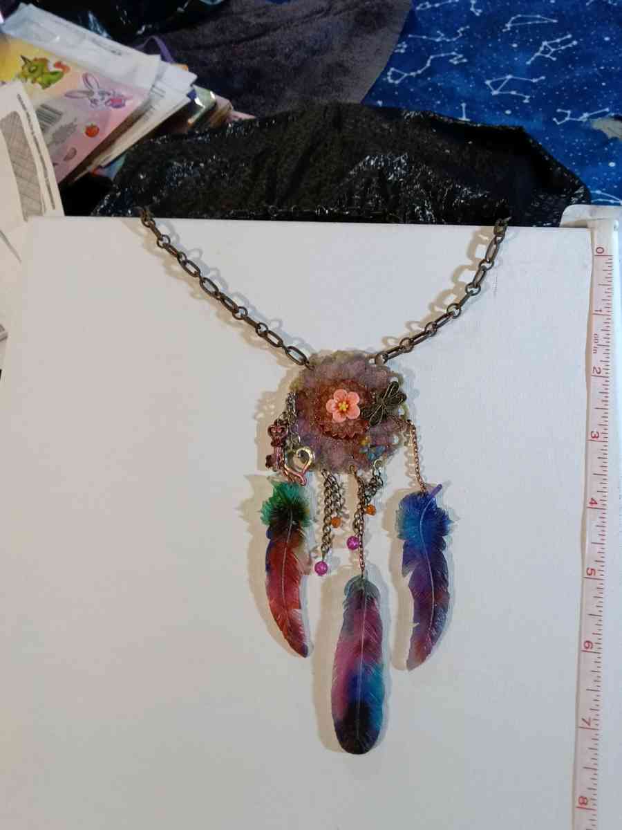 dreamcatcher made from you be resin and you be resin feather