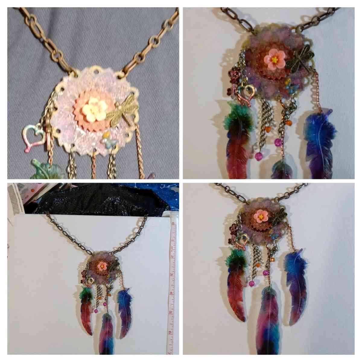 dreamcatcher made from you be resin and you be resin feather