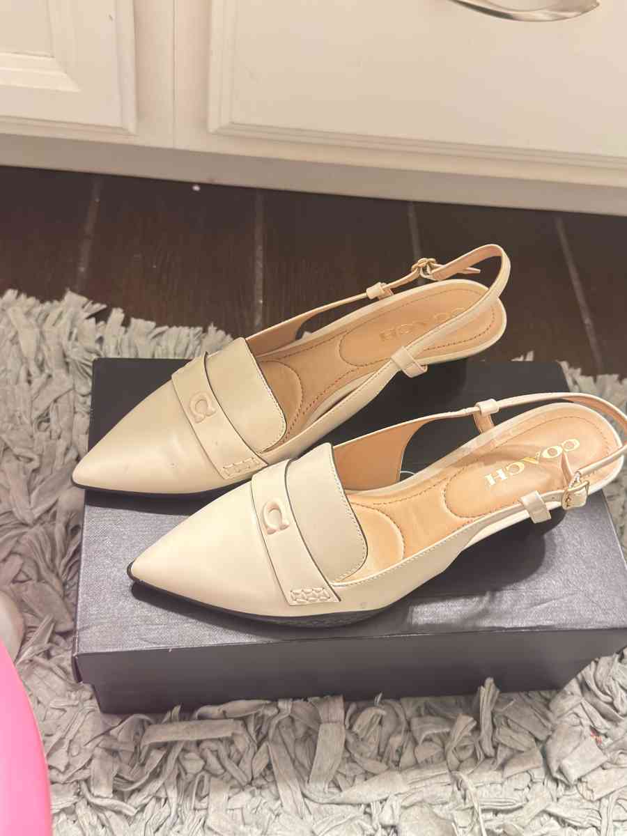 coach cream color shoes