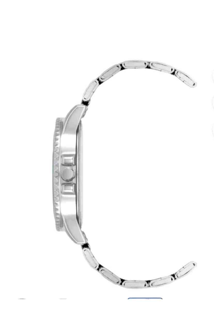 Time and Tru Womens Watch Silver Tone Adjustable Links Pink