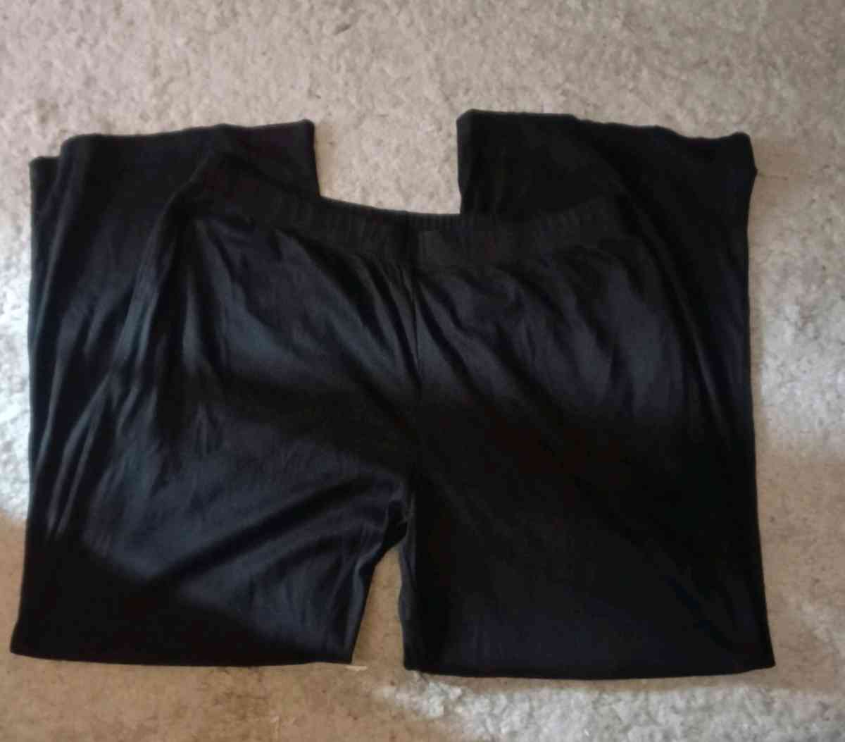 Womens Black Stretch Flare Pants