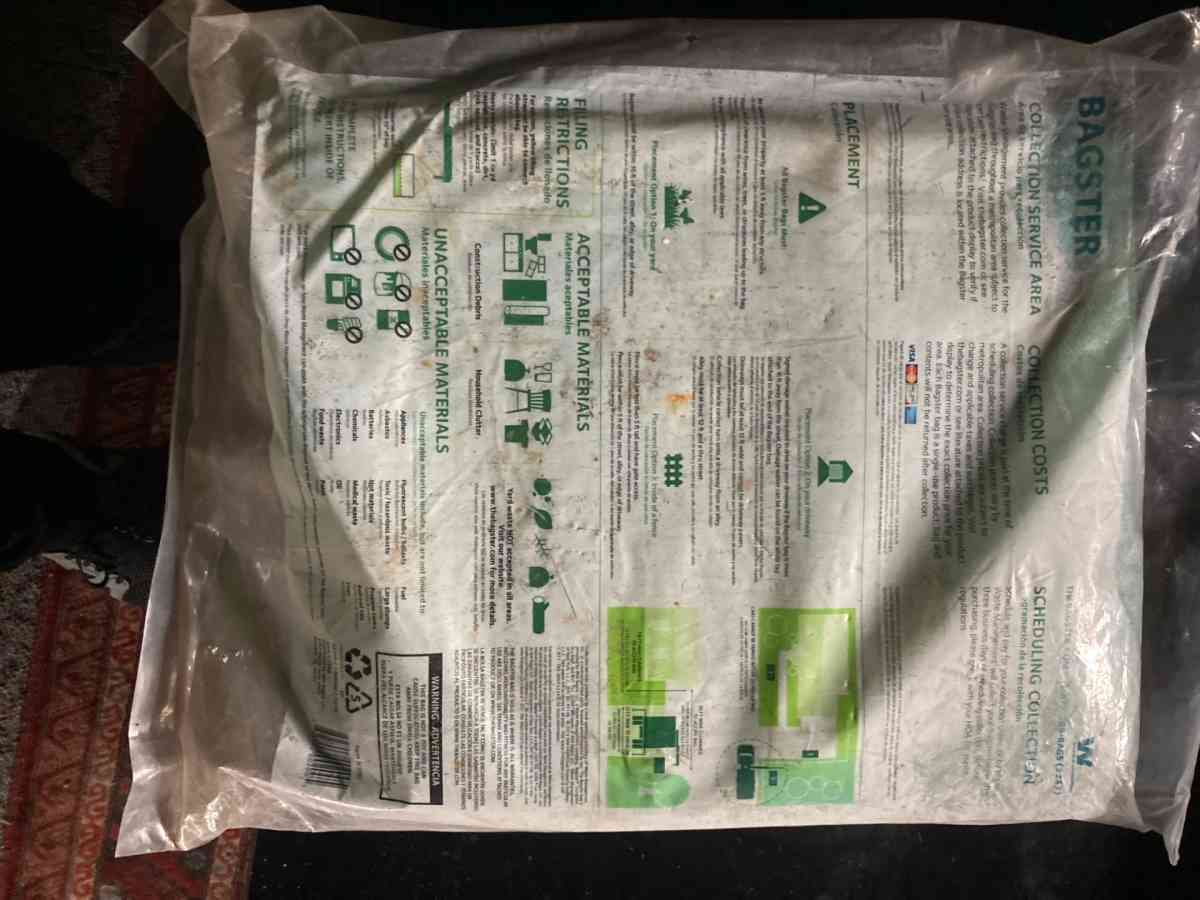 Bagster Dumpster in a Bag