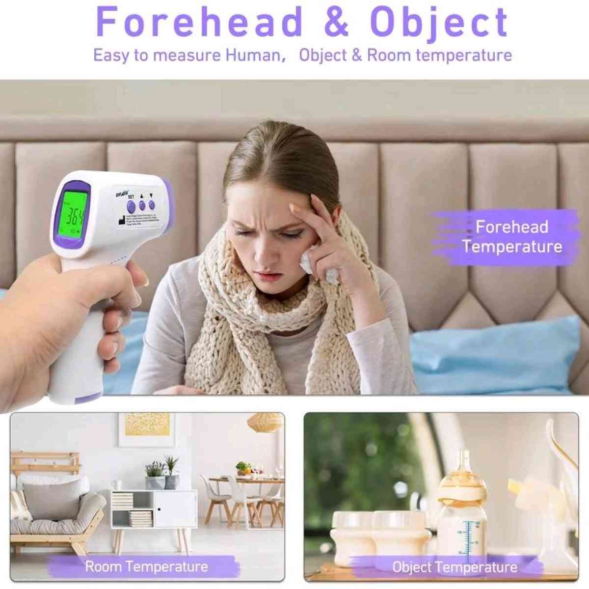 NonContact Measurement This portable digital infrared thermo