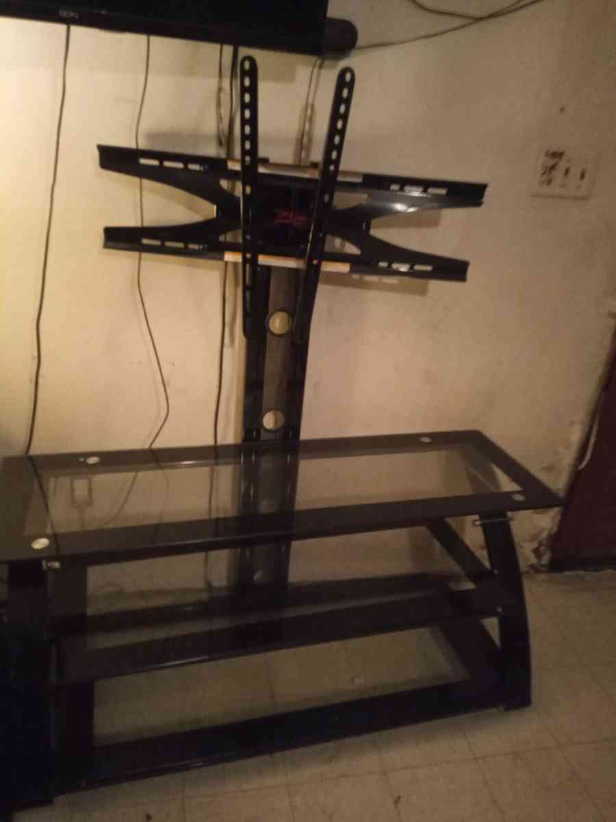 zline TV stand 3 tier glass table