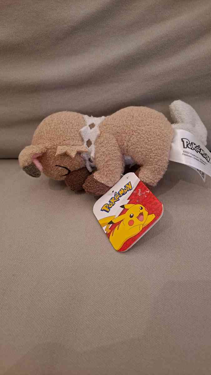 Jazwares Sleeping Rockruff Pokmon Plush 2024