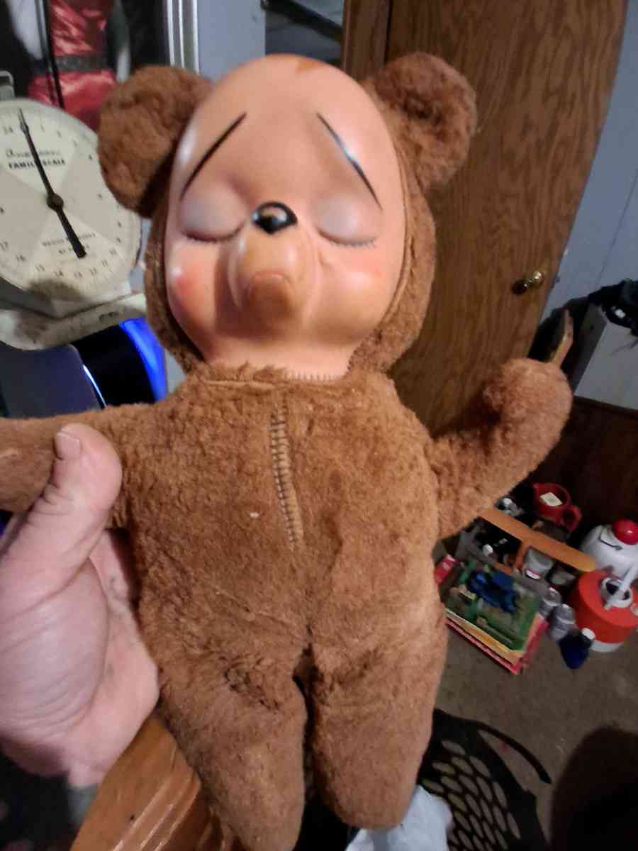 Ruston teddy bear rubber faced
