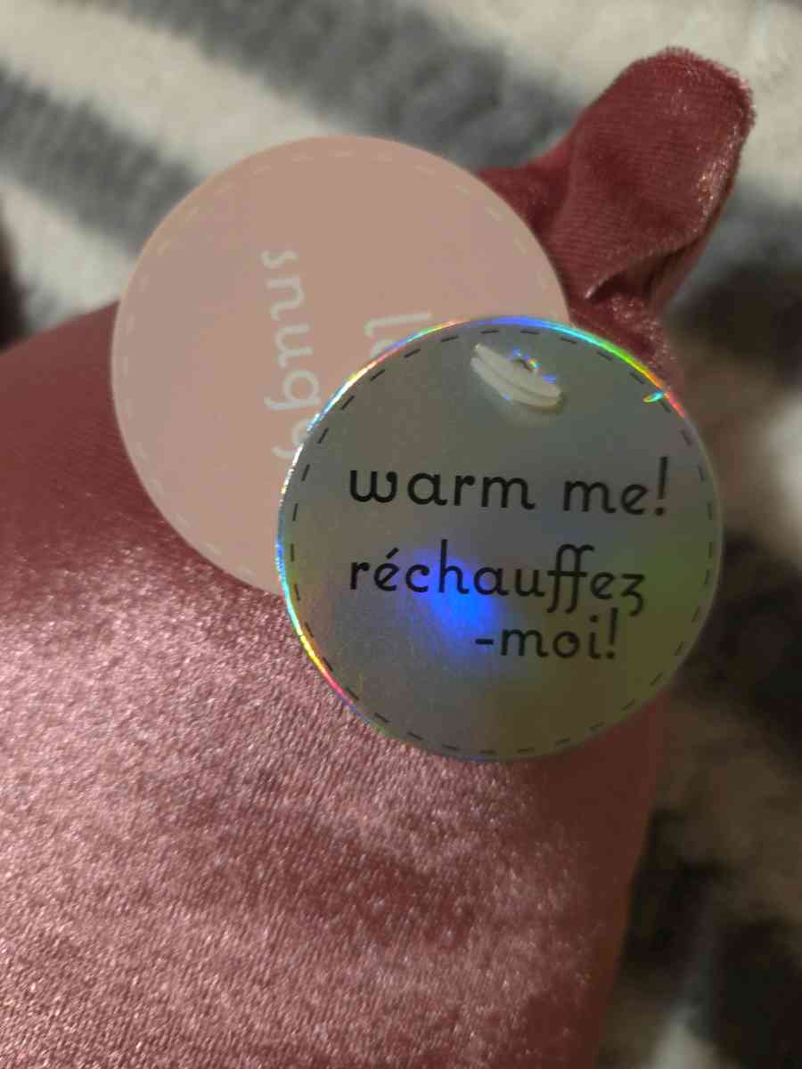 Valentines Snuggle Buddies Pink Velvet Bow PillowIt has a he