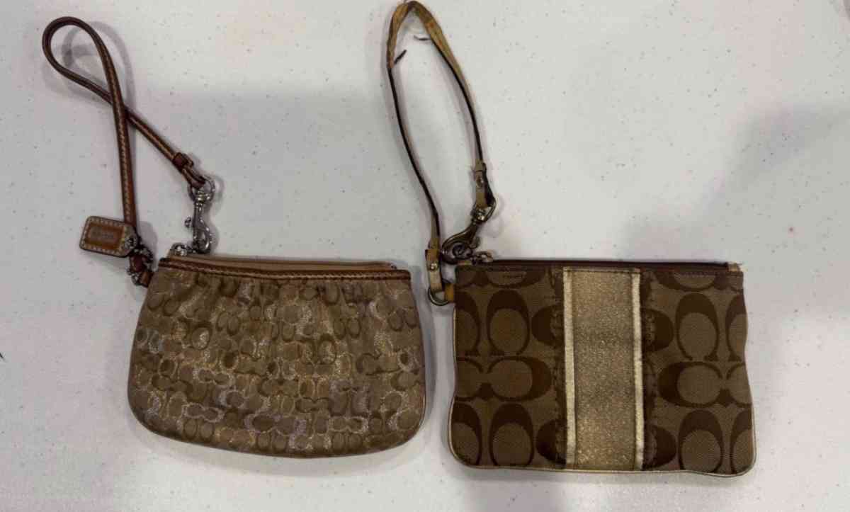 AUTHENTIC VINTAGE Coach Signature Wristlet Bundle  Set of 2