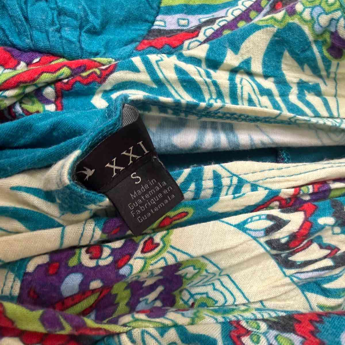 Forever 21 Boho Paisley Dress  Small  Padded Bra Top  Teal