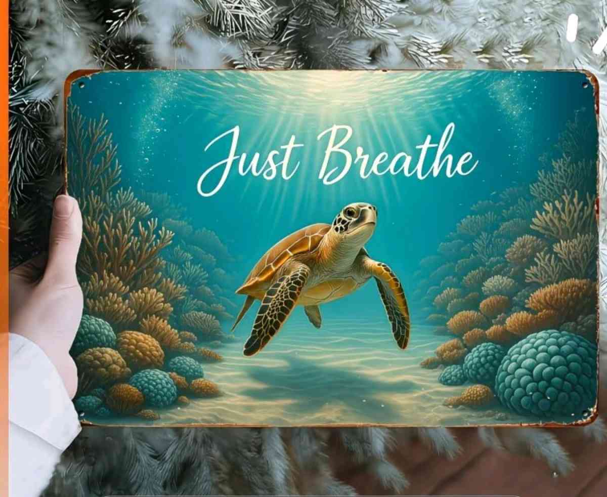 Just Breathe Metal Wall Decor